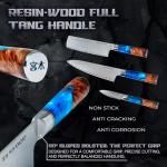 Miyamoto 3-Piece Damascus Chef Knife Set