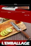YouSunlong 5-Inch Santoku Knife with Walnut Handle
