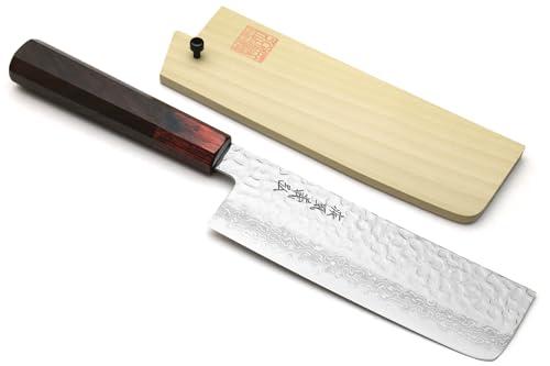 Yoshihiro VG10 46-Layer Damascus Nakiri Knife