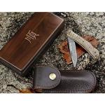 YOUSUNLONG Folding Knife - Japanese Damascus Steel Blade