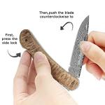 YOUSUNLONG Folding Knife - Japanese Damascus Steel Blade