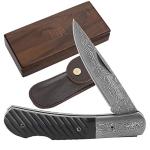 Moritaka Damascus Steel Folding Pocket Knife