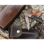 Moritaka Damascus Steel Folding Pocket Knife