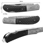Moritaka Damascus Steel Folding Pocket Knife