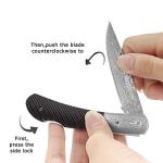 Moritaka Damascus Steel Folding Pocket Knife