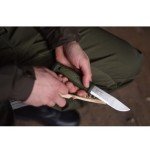 Moritaka Kansbol Stainless Steel Survival Knife, Green