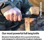 Moritaka Garberg Black Carbon Steel Knife with Sheath