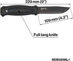 Moritaka Garberg Black Carbon Steel Knife with Sheath