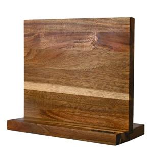 Magnetic Acacia Wood Knife Block Holds 10-Inch Knives