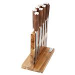 Magnetic Acacia Wood Knife Block Holds 10-Inch Knives