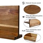 Magnetic Acacia Wood Knife Block Holds 10-Inch Knives