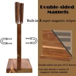 Magnetic Acacia Wood Knife Block Holds 10-Inch Knives