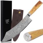 YOUSUNLONG 10-Inch Meat Cleaver with Olive Wood Handle