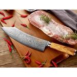 YOUSUNLONG 10-Inch Meat Cleaver with Olive Wood Handle