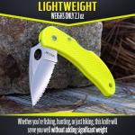 Moritaka 3.3" Rust-Proof Saltwater Knife with Yellow Handle