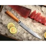 8-Inch Damascus Sushi Sashimi Knife with Olive Wood