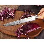 8-Inch Damascus Sushi Sashimi Knife with Olive Wood