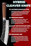 9-Inch YOUSUNLONG Hybrid Cleaver Knife - Damascus Steel