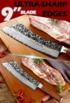 9-Inch YOUSUNLONG Hybrid Cleaver Knife - Damascus Steel