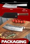 9-Inch YOUSUNLONG Hybrid Cleaver Knife - Damascus Steel