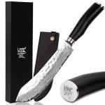 Moritaka Bull Nose Butcher Knife 8" Damascus Steel