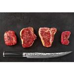 Moritaka 10" Damascus Slicing Knife with Ebony Handle