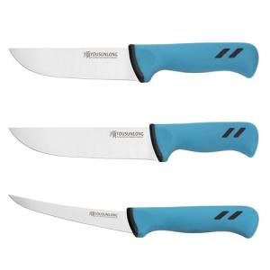 Moritaka 3-Piece Butcher Knife Set with Ergonomic Handle
