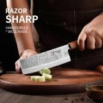 High Carbon Steel Japanese Nakiri Santoku Knife Set