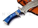 Moritaka 15" Damascus Bowie Knife with Sheath