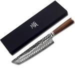 YOUSUNLONG 10-Inch Damascus Tanto Chef Knife