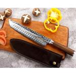 YOUSUNLONG 10-Inch Damascus Tanto Chef Knife
