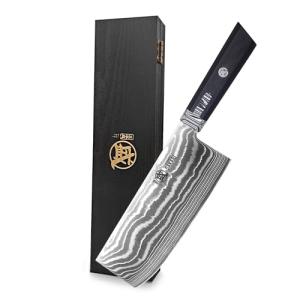 Mitsumoto Sakari 7" Damascus Steel Cleaver Knife