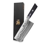 Mitsumoto Sakari 7" Damascus Steel Cleaver Knife
