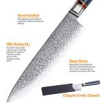 8-Inch VG10 Damascus Chef Knife with Sheath