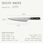 Moritaka 8" Japanese Damascus Steel Gyuto Knife