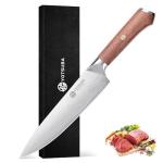 YOTSUBA Chef Knife-8 Inch Japanese Gyuto Kitchen Knife Chef’s Knife German High Carbon Stainless Steel Ergonomic Handle Essentials Sharp Gifts for Mom&Dad With Premium Gift Box