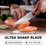 YOTSUBA Chef Knife-8 Inch Japanese Gyuto Kitchen Knife Chef’s Knife German High Carbon Stainless Steel Ergonomic Handle Essentials Sharp Gifts for Mom&Dad With Premium Gift Box