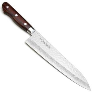 Yoshihiro VG10 16 Layer Hammered Damascus Gyuto Japanese Chefs Knife (8.25'' (210mm))