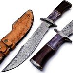 Handmade 10" Bowie Knife with Leather Sheath