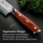 8-Inch Damascus Kiritsuke Chef Knife with Handle