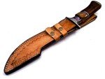 Handmade 10" Bowie Knife with Leather Sheath