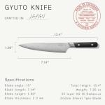 Moritaka 8" Japanese Damascus Steel Gyuto Knife
