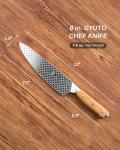 Moritaka 8-Inch Gyuto Chef Knife with Olive Wood Handle
