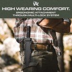 ODENWOLF W-Catcher Fixed Blade Knife with Sheath - Large Hunting Knife made of D2 steel - Big Fixed Blade Double Edge Knife with Non-Slip TPE Handle - Full Tang Survival Knife for Outdoor Activities