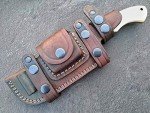 Moritaka Damascus Tracker Knife with Bone Handle