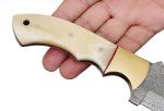 Moritaka Damascus Tracker Knife with Bone Handle