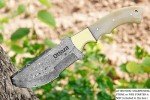 Moritaka Damascus Tracker Knife with Bone Handle
