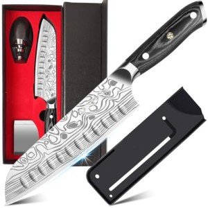 Moritaka 7" Santoku Knife with Sheath & Accessories