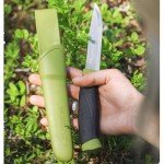 Moritaka Olive Green Fixed-Blade Knife 4.1