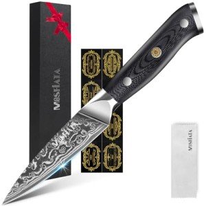 Moritaka Damascus Paring Knife - 3.5 Inch
